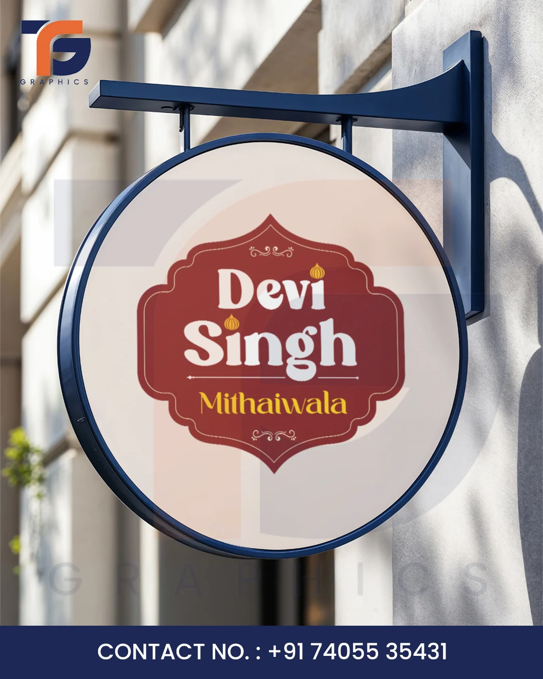 Devi Singh Mithaiwala shop sign design
